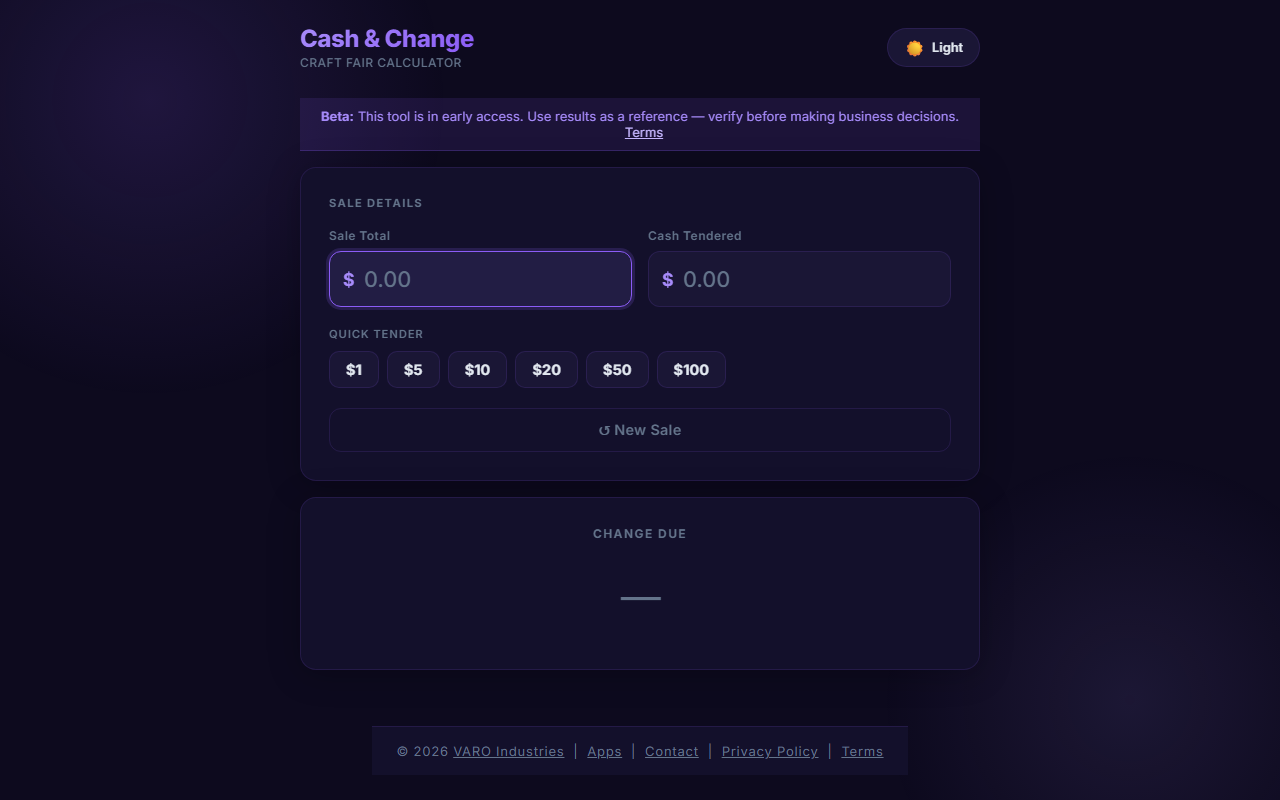 MakeChange: Never Count Back Change Wrong at a Craft Fair Again